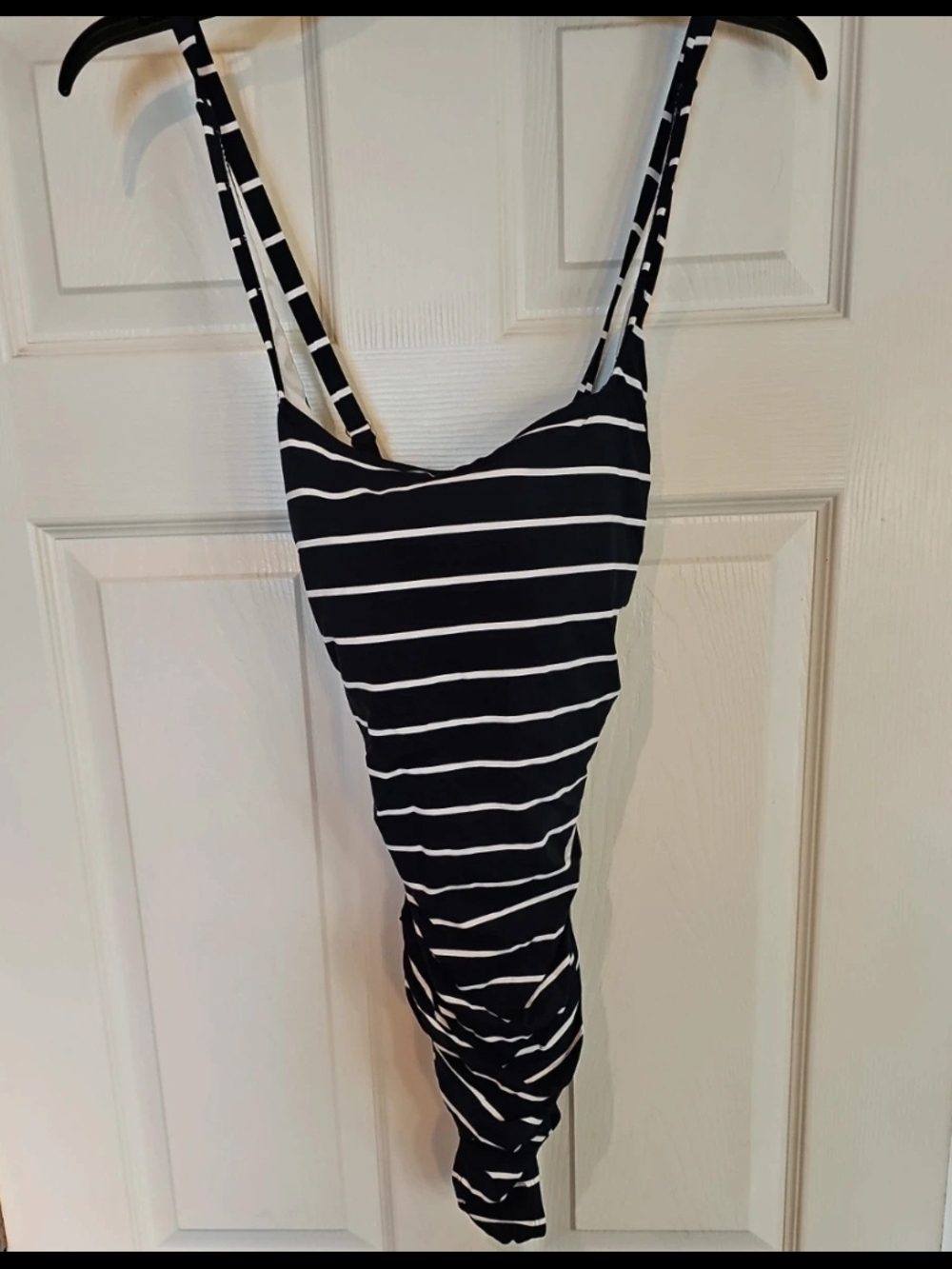 Nautica Classic Navy & White Stripe One-Piece Womens Swim Suit